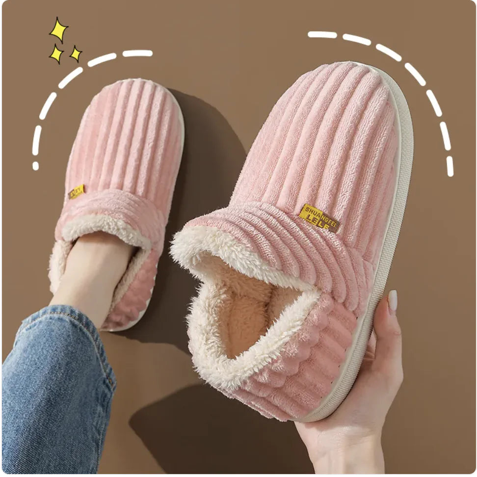 Warm Cotton Indoor Slippers - Non-Slip for Couples