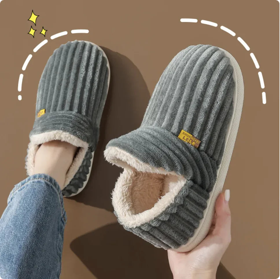 Warm Cotton Indoor Slippers - Non-Slip for Couples