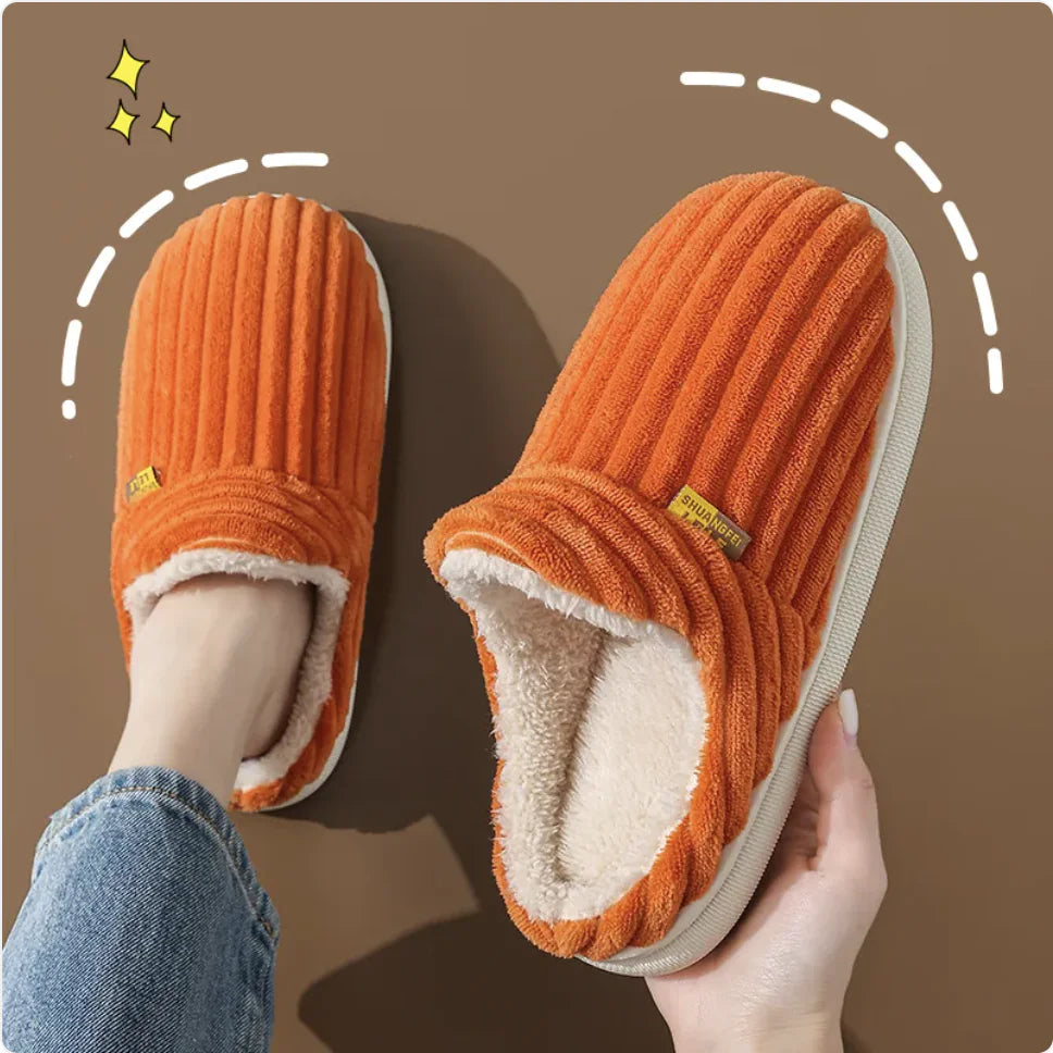 Warm Cotton Indoor Slippers - Non-Slip for Couples