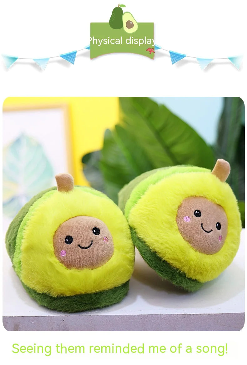 Cozy Cartoon Avocado Slippers with Thickened Warm Design