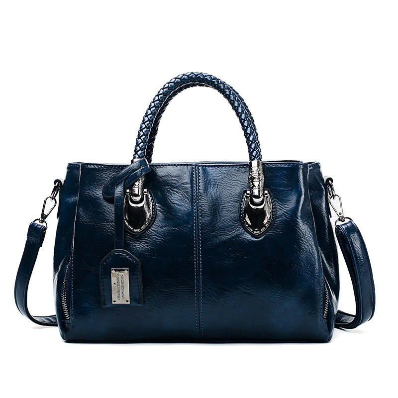 Soft Leather Boston Shoulder Bag