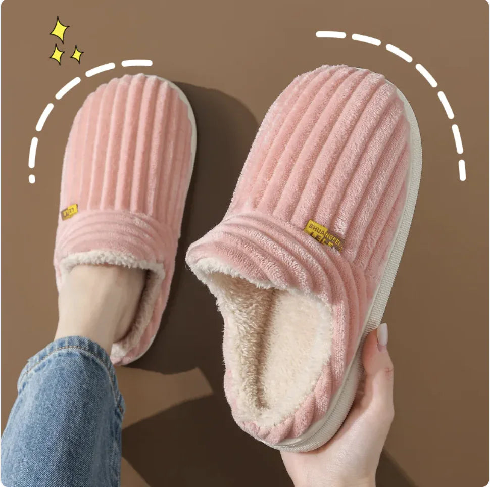 Warm Cotton Indoor Slippers - Non-Slip for Couples